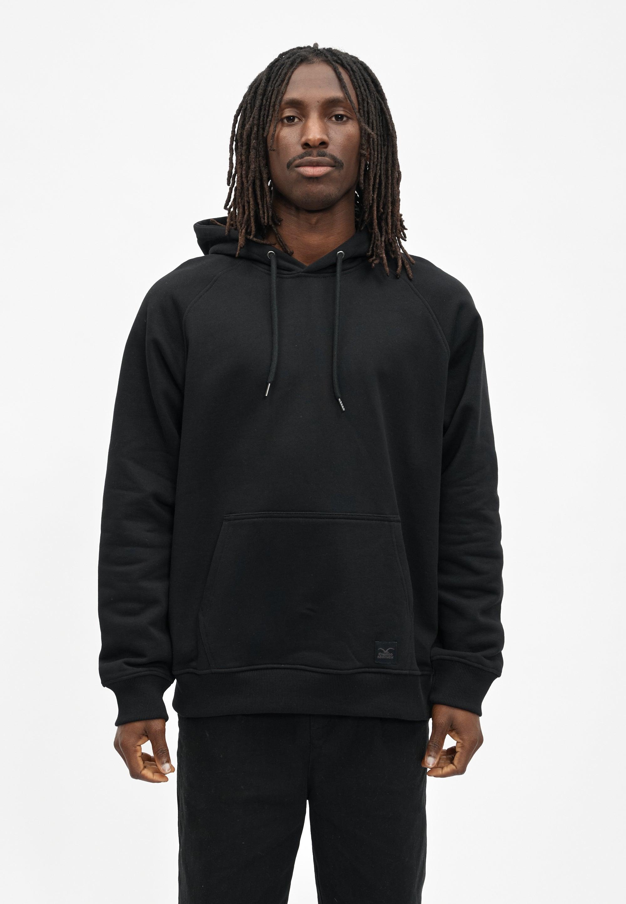 Cleptomanicx Mask Boxy Hooded Black Sweat Herren schwarz
